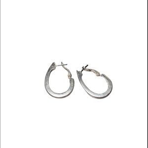 Silver hoop earrings